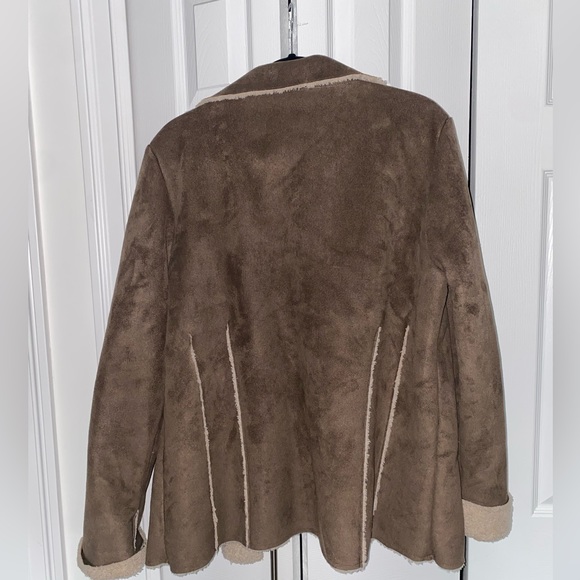 Vintage Telluride Clothing Co Faux Fur Suede Sherpa lined Coat Size XL - Picture 10 of 10